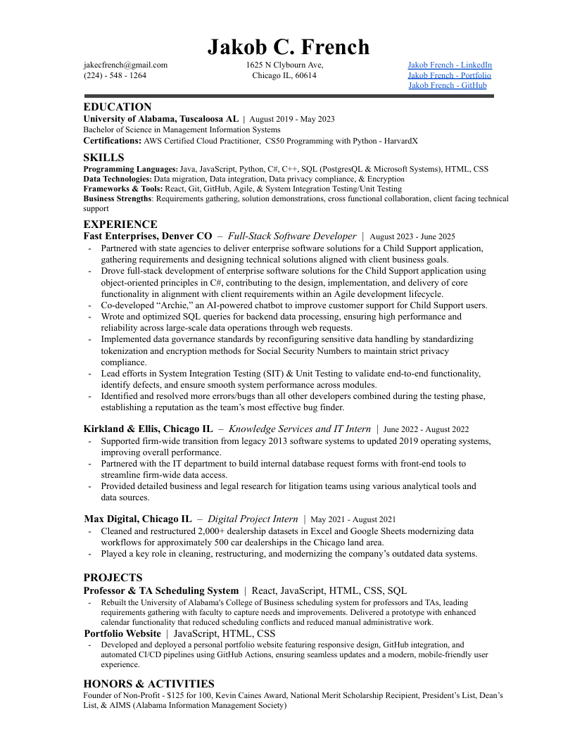 Resume Preview