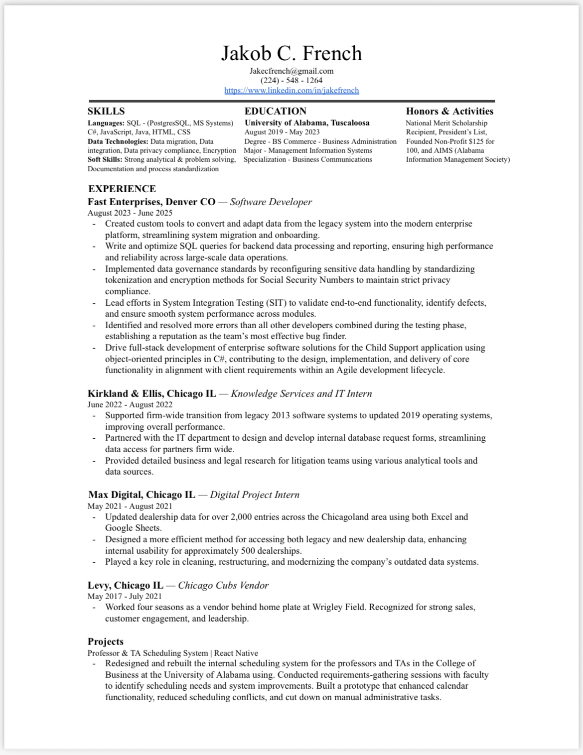 Resume Preview